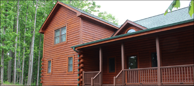 Log Home Staining in Hilliard, Ohio